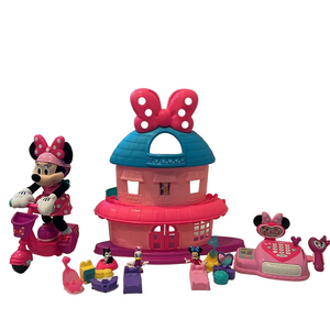 Disney Minnie Mouse Playhouse Minnie Scooter Minnie Cash Register Bundle